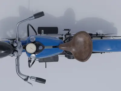 Harley Davidson Motorcycle Low-poly 3D model Low-poly 3D model