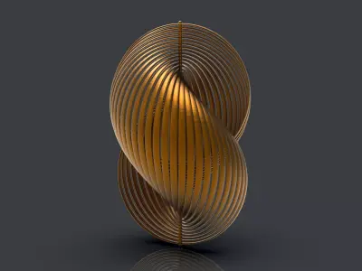 helistic golden spiral 3D print model