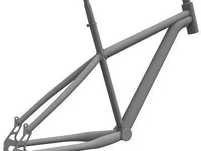 Detailed Bike Frame 2 3D model