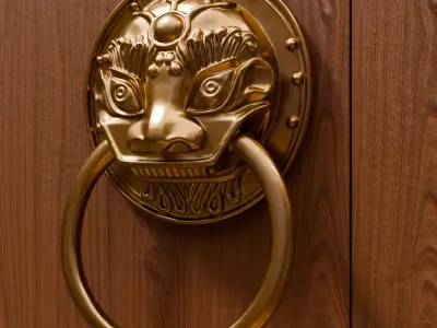 Chinese Style Beast Head Door Knocker 4 - High Poly 3D Model 3D print model