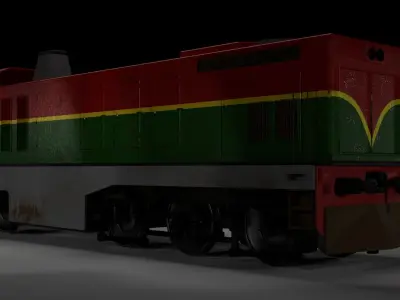 16 Diesel-electric locomotives Train Engine 3D model