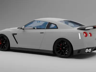 Nissan GTR 3D model Textured