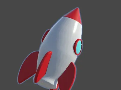 Cohete espacial Free 3D model