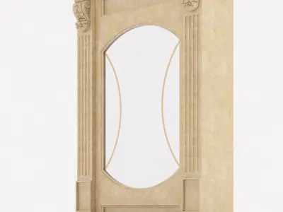 classical marble fireplace 5 3D model