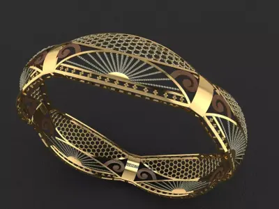 1177 Solar Swirl Bangle 60MM-12gm 3D print model