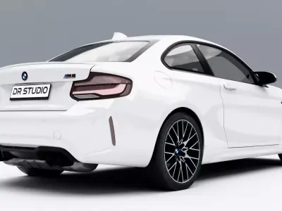 BMW M2 Competition 2019 Low-poly 3D model