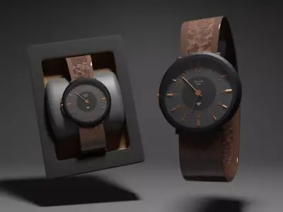 Luxury Watch Mid Poly Realistic Custom Designed Art ibby 3D model