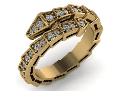 Serpant Ring-Printable Model 3D print model