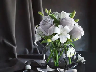 Flowers pack 3D model