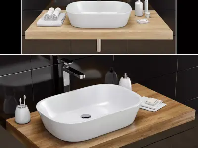Washbasin RAVAK  Ceramic O 3D model