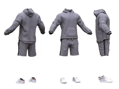 Male Sport Outfit 1 Low-poly 3D model