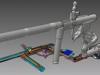 paintball cal 068 braz autodesk inventor fusion 2013 Zbrush Free 3D model