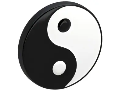 Yin Yang Symbol 3D model