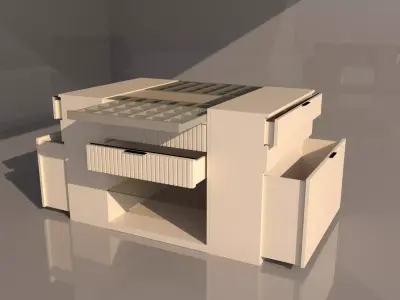 Serena Line Elegance island- glossy  Low-poly 3D model