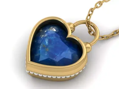 Pendant Necklace 3D print model 8