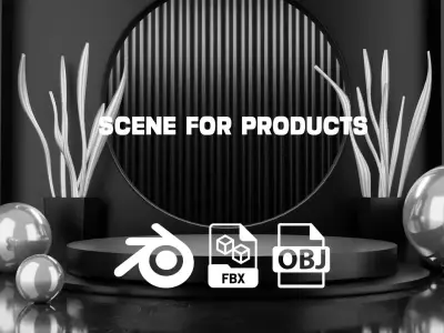 Scene for products 3D model