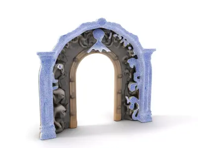Gothic Skull Archway model pack Low-poly 3D model