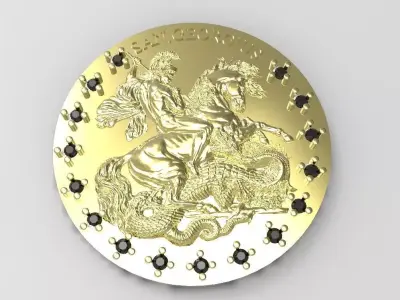 SAINT GEORGE PENDANT 3D print model purchase