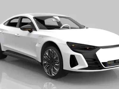 Modern Sedan Car 3D model