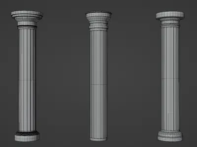 Greek and Roman Columns Low-poly 3D model