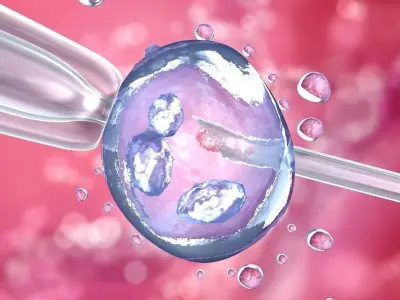  Artificial insemination - glass needle fertilizing a female egg 3D model