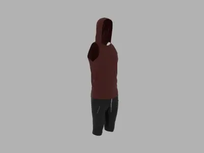 Sport Suit Low-poly 3D model 11