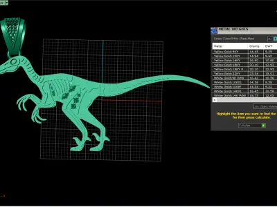 DRAGON ANIMAL DIAMOND PENDANT 3D PRINTABLE MODEL  3D print model