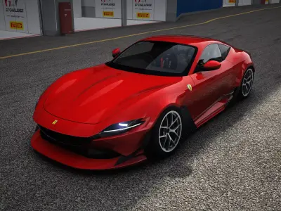 Ferrari Roma Drift Spec Unencrypted Model Low-poly 3D model