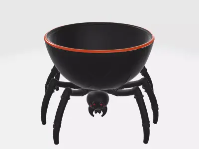 Spider Bowl Halloween Candy Dish Creepy Decorative Spider Bowl 3D print model