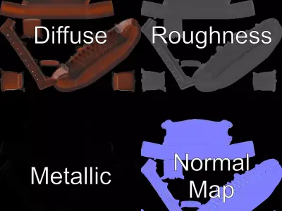 Classic Brown Chesterfield Sofa model pack Low-poly 3D model