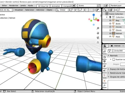 Megaman-NT-Warrior mega man character Free 3D model