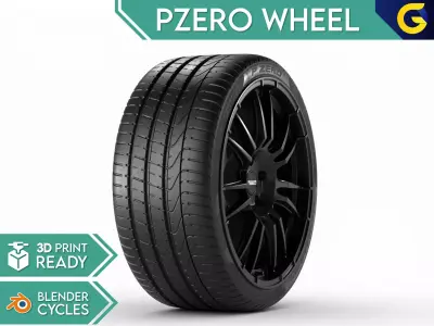 WHEEL PIRELLI P ZERO - 3D PRINT READY 3D model