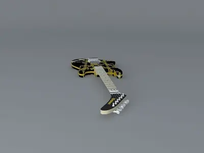 Kramer EVH Chain link model guitar Free 3D model