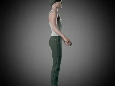 Game Ready Low Poly Rigged Character Jughead Low-poly 3D model