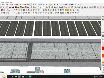 Simple paver stone sketchup 3dsmax model 3D model