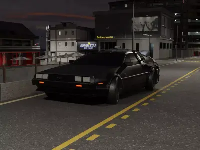 DeLorean DMC - 12 Low-poly 3D model