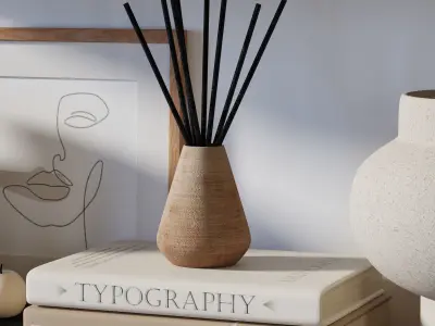 Decorative Set 01 Shelf 3D model