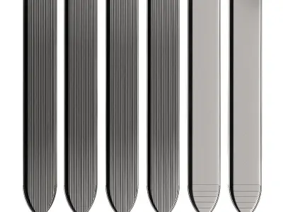 Room Dividers - Interior Partitions 3 metal color 2 glass types 3D model