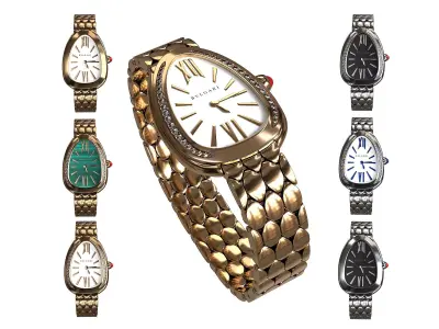 Bulgari Serpenti Seduttori women watch Low-poly 3D model