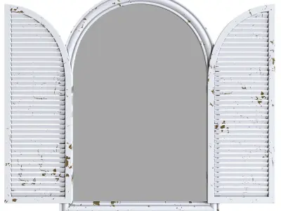 ZH - Mirror in a wooden frame 3D model