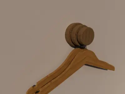 Clothes Hanger Wall Mount 3D model