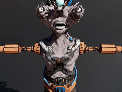 Humanoid Alien Creature named Cheed Free 3D model