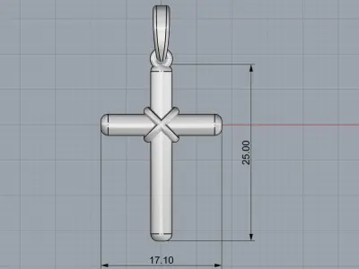light weight simple cross model 523 3D print model