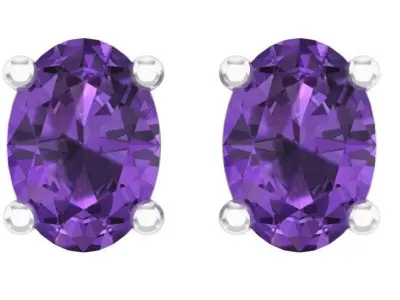 AV 406 Ladies Solitaire Stud Earrings 3D print model