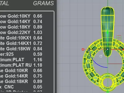Elegant Diamond Circle Pendant Necklace 3D print model