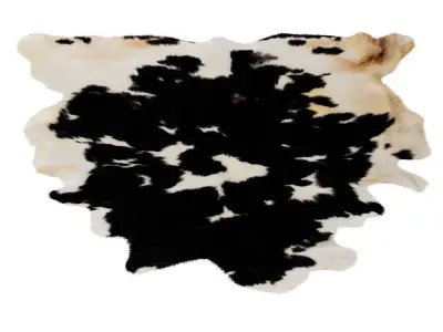 Black And White Skin Cow Rug 3D model