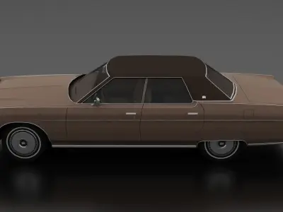 Marquis 4dr 1975 Low-poly 3D model