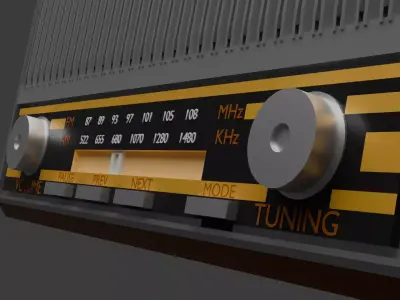 Old Vintage Radio-Game Ready-Unreal Engine 5 Low-poly 3D model