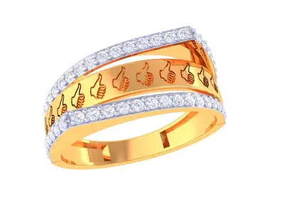 Mens gemstone diamond men Ring with details images 32 3D print model
