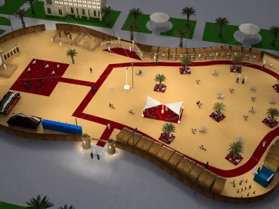 Arabian Village festival 3D model